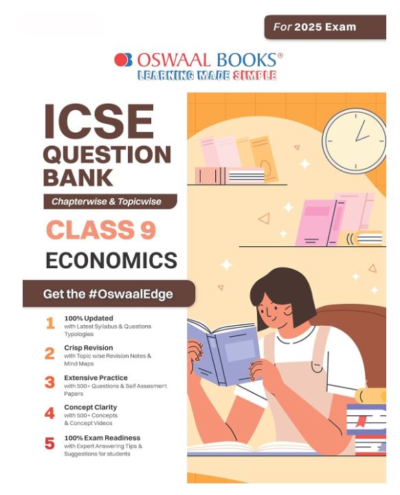 Oswaal ICSE Question Bank SOLVED PAPERS | Class 9 | Economics | For Exam 2024-25